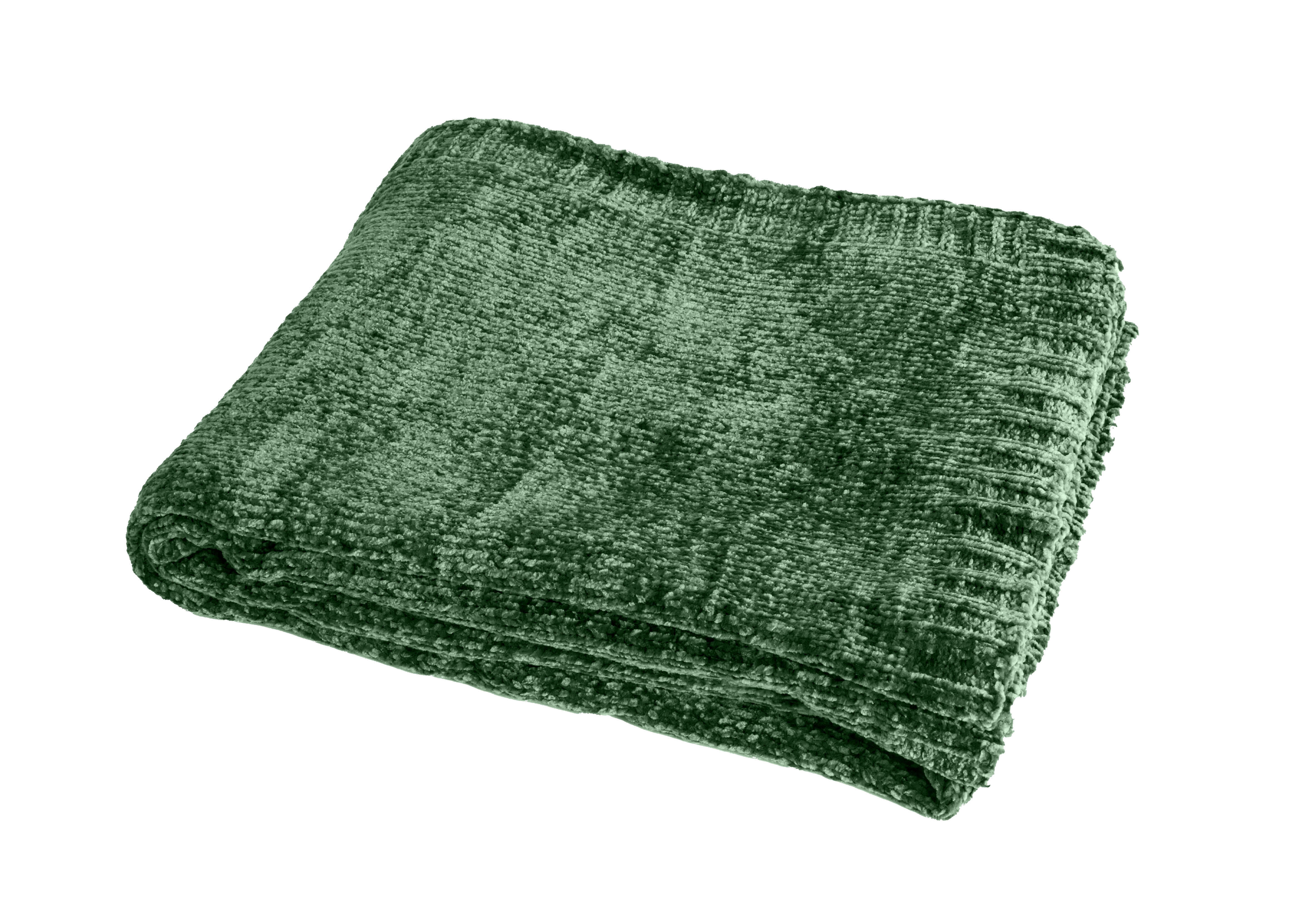 Plaid Chenille, vert l.130 x L.170 cm - 3