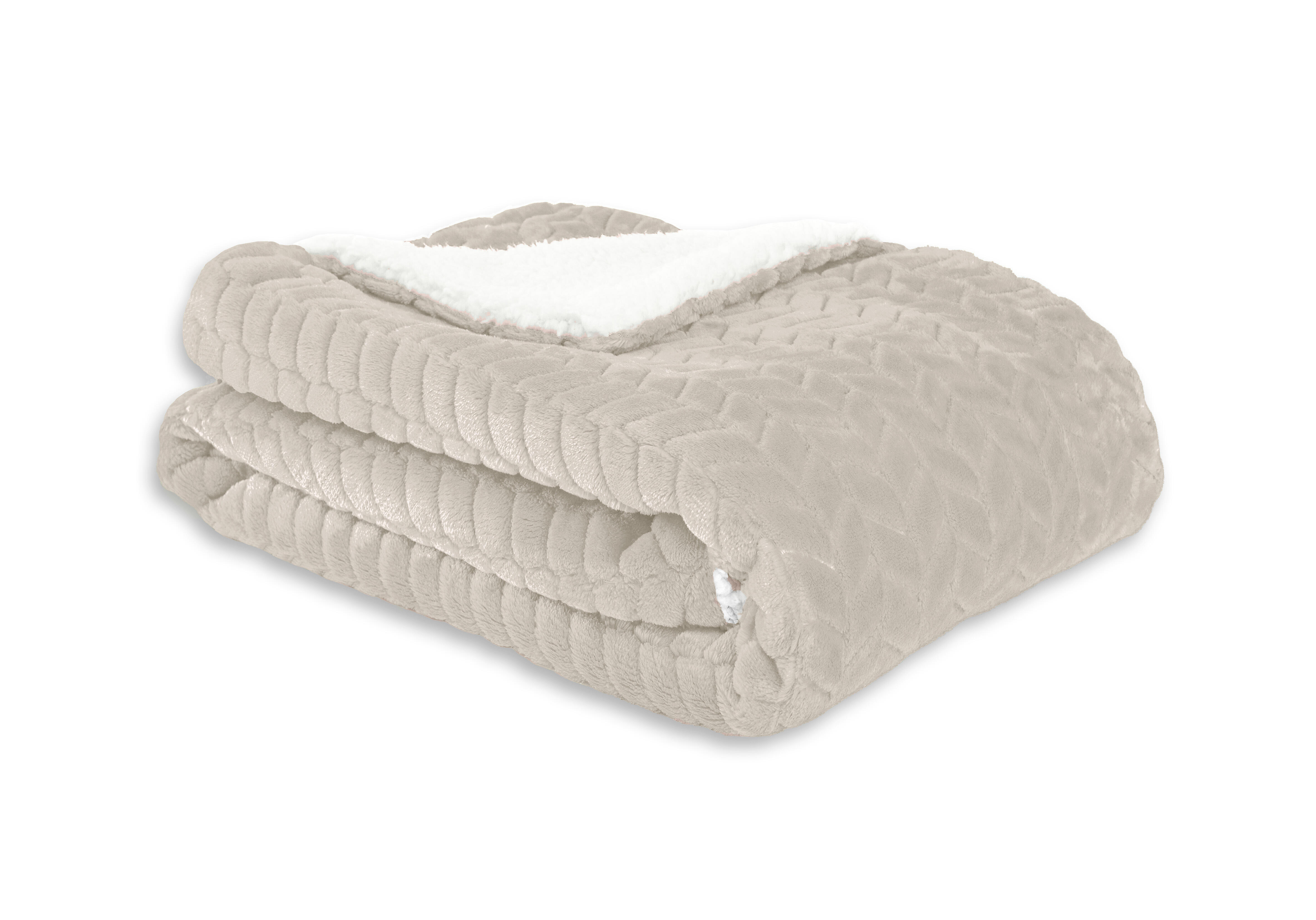 Plaid Chevron, taupe l.180x220 cm - 2