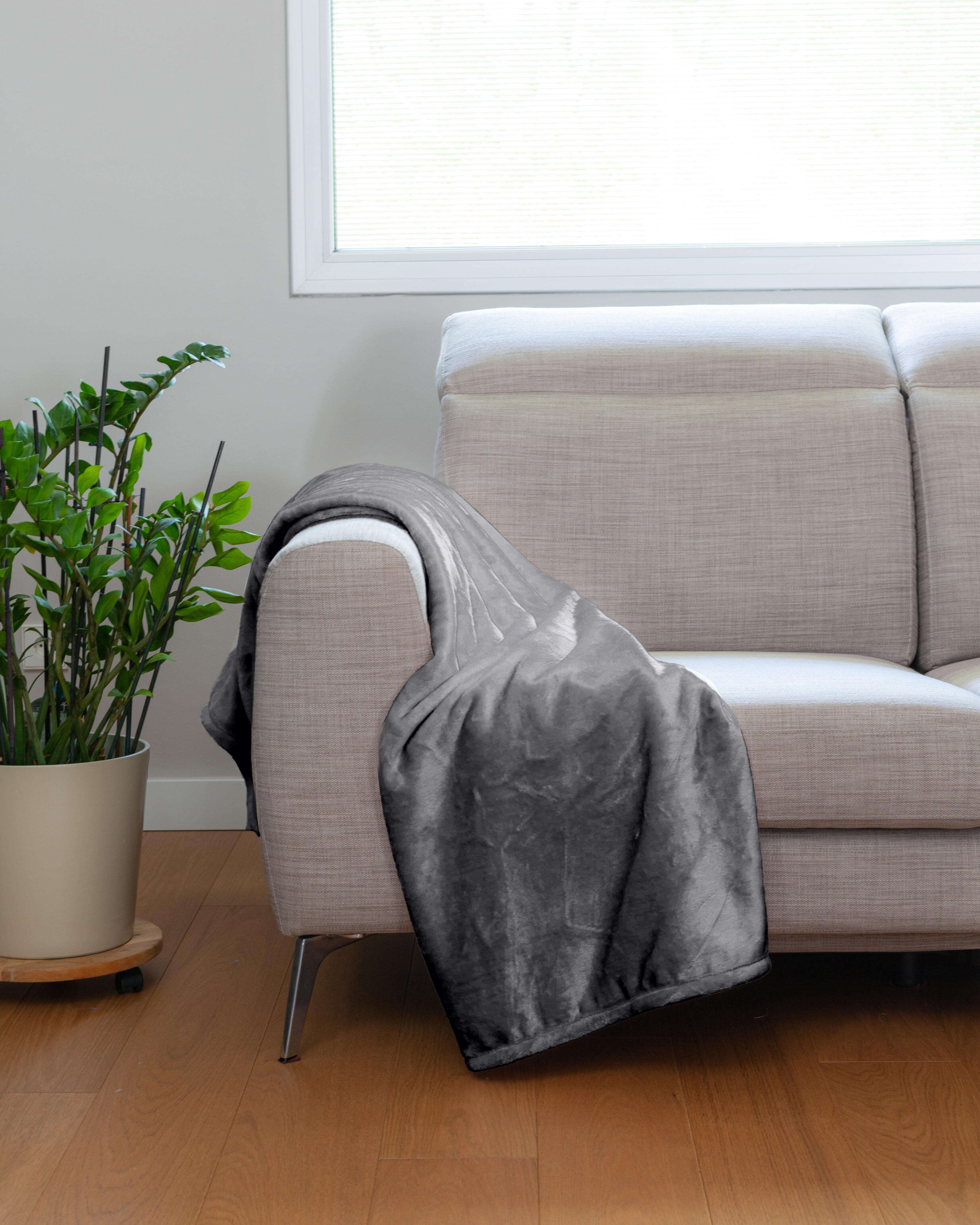 Plaid Bigsweety, anthracite l.130 x L.170 cm - 2