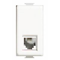 Presa telefonica da incasso RJ11 compatibile Gewiss System nero