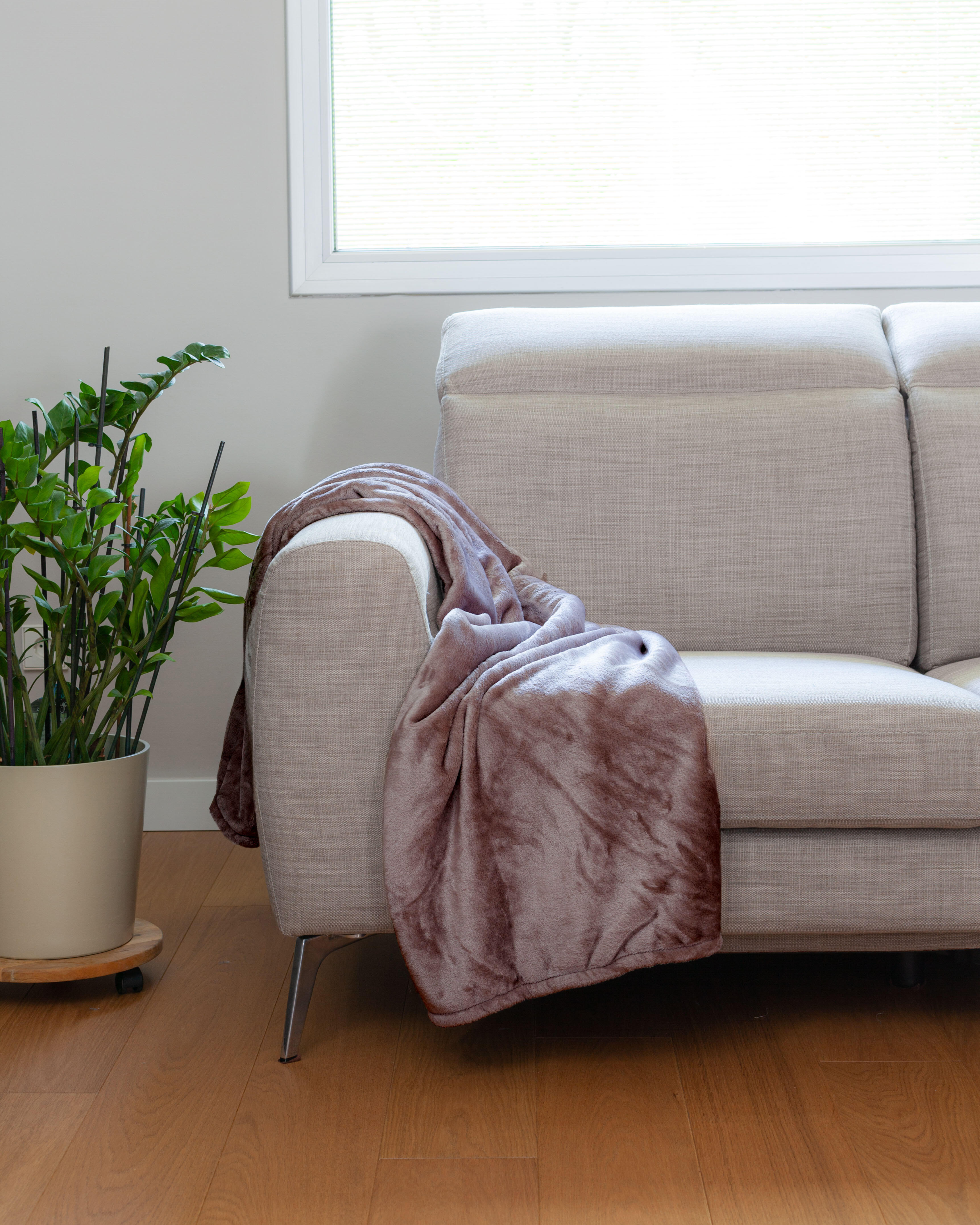 Plaid Bigsweety, taupe l.130 x L.170 cm - 2