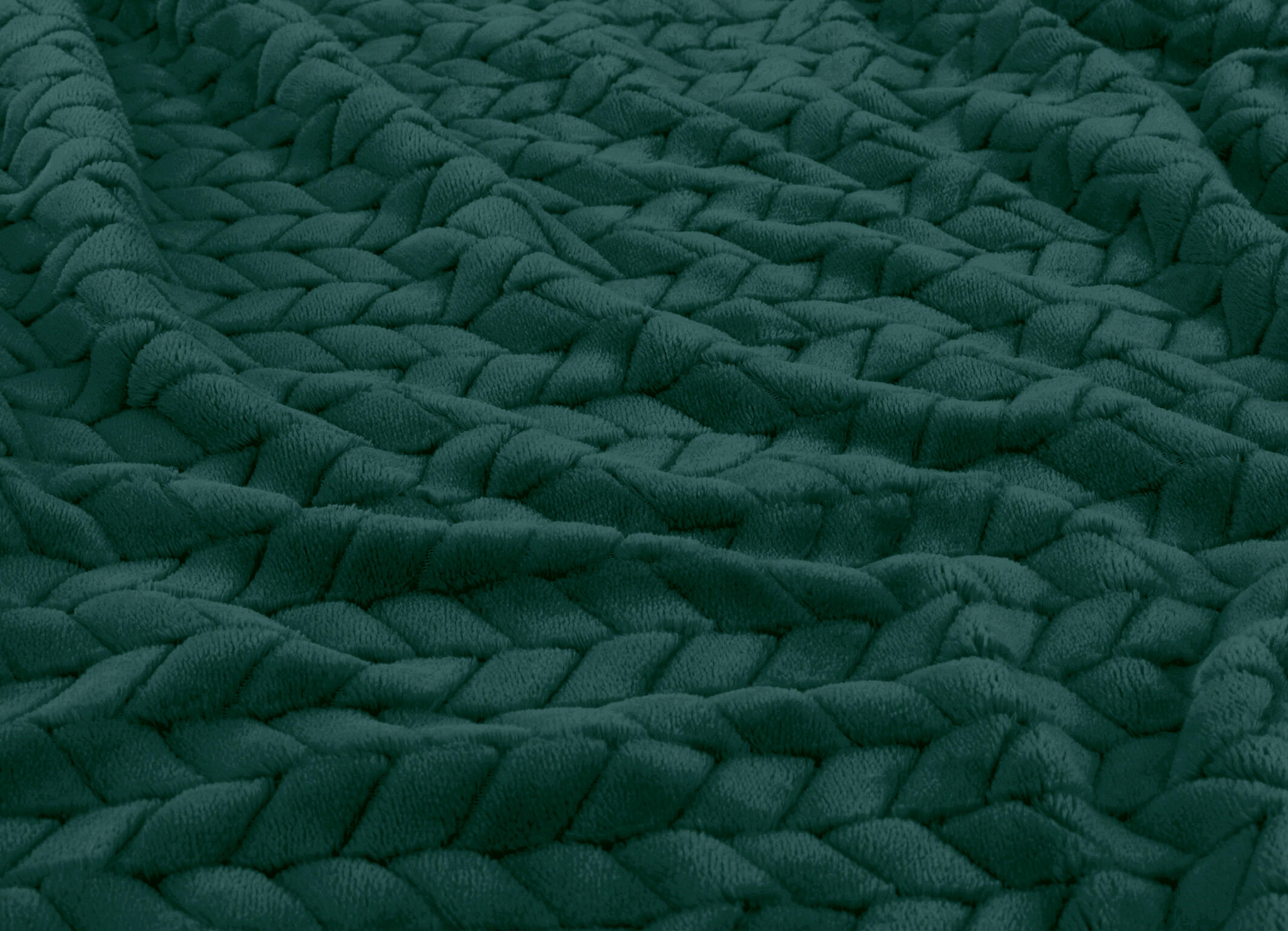 Plaid Chevron-sherpa, vert l.130 x L.170 cm - 4