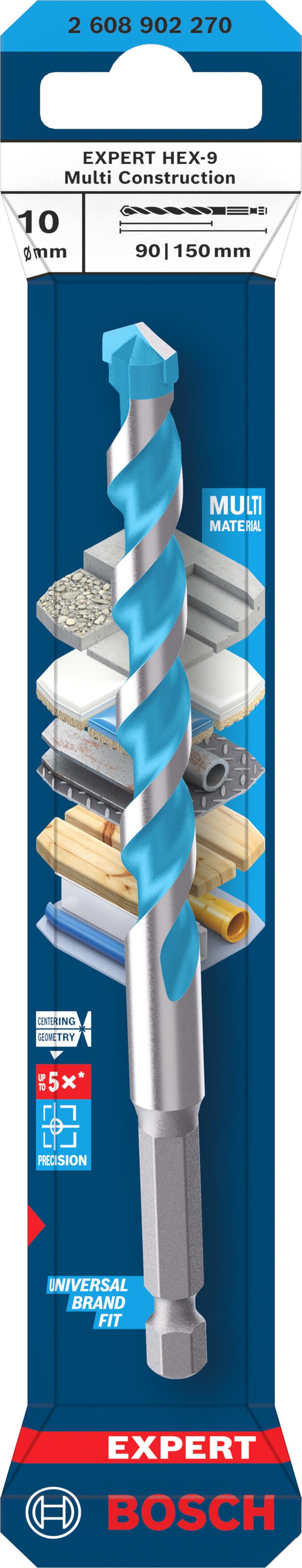 BROCA MULTI 10 X 150MM BOSCH HEX-9 - 3