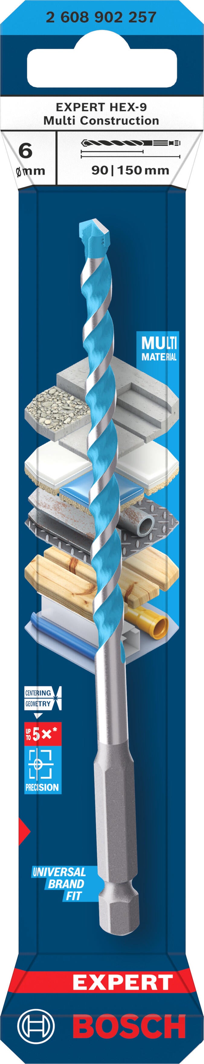 BROCA MULTI 6 X 150MM BOSCH HEX-9 - 3