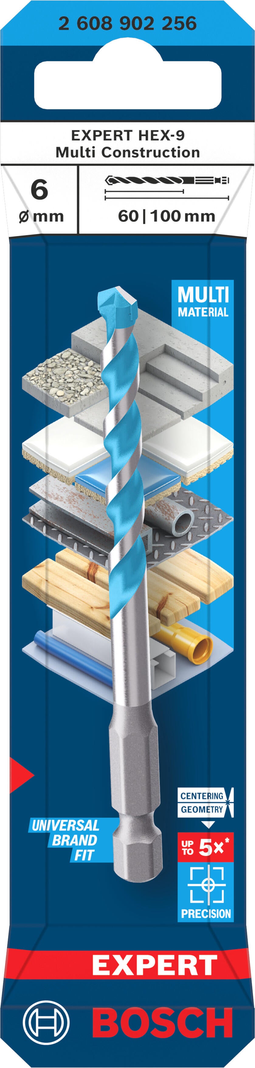 BROCA MULTI 6 X 100MM BOSCH HEX-9 - 4