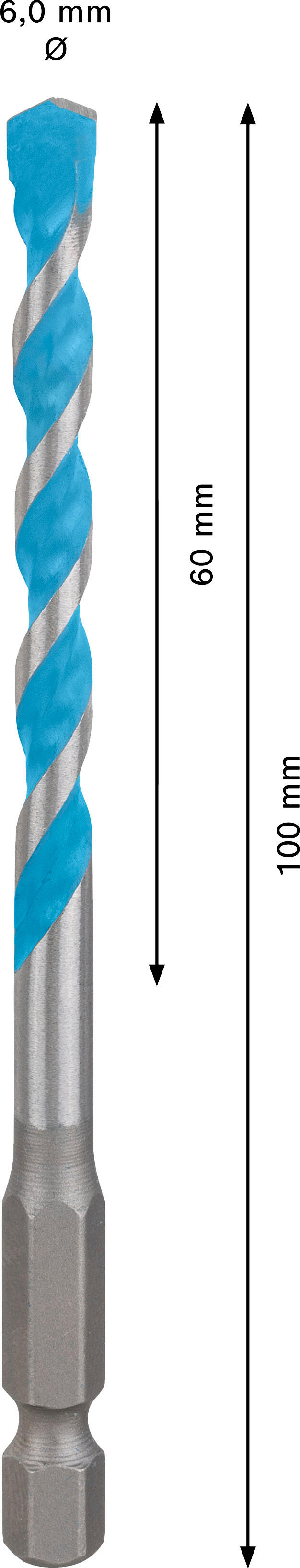 BROCA MULTI 6 X 100MM BOSCH HEX-9 - 3