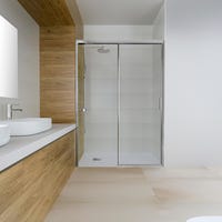 MAMPARA DE DUCHA FRONTAL CORREDERA GALA KLEVAN 140CM CROMO - 2