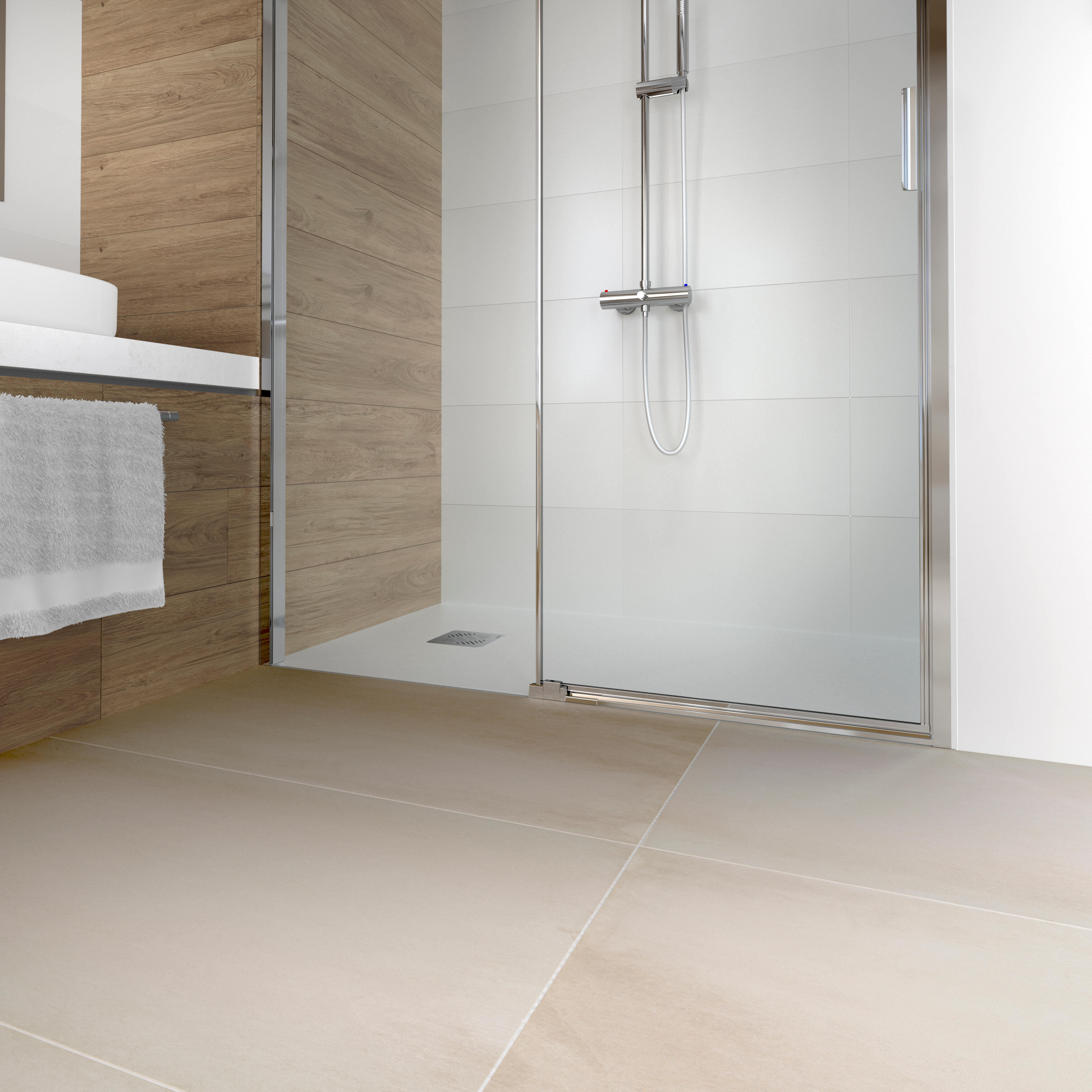 FRONTAL DE DUCHE KLEVAN 130CM CROMADO - 5