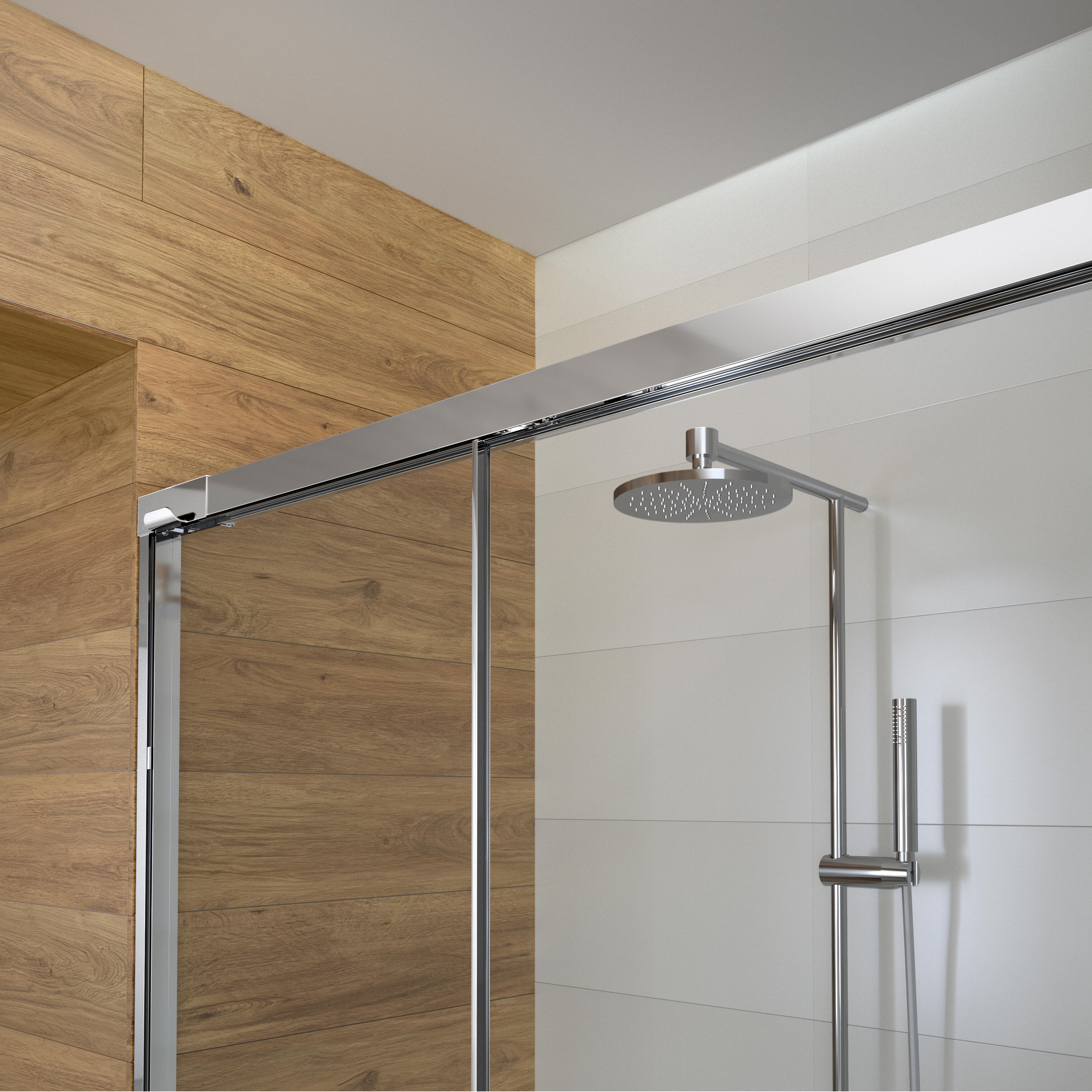 FRONTAL DE DUCHE KLEVAN 130CM CROMADO - 3