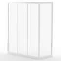 MAMPARA DE DUCHA 3 PUERTAS LATERAL FIJO SIENA 70CM BLANCO - 3