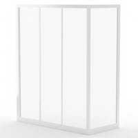 MAMPARA DE DUCHA 3 PUERTAS LATERAL FIJO SIENA 70CM BLANCO - 3