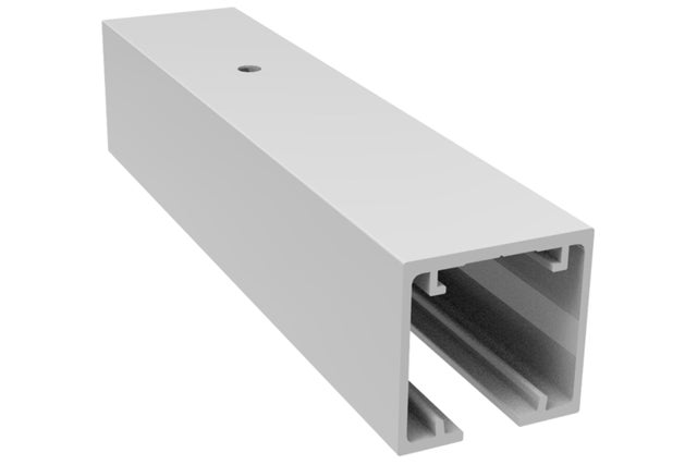 PERFIL SUPERIOR A TECHO PARA PUERTA CORREDERA PLATA MATE 2M
