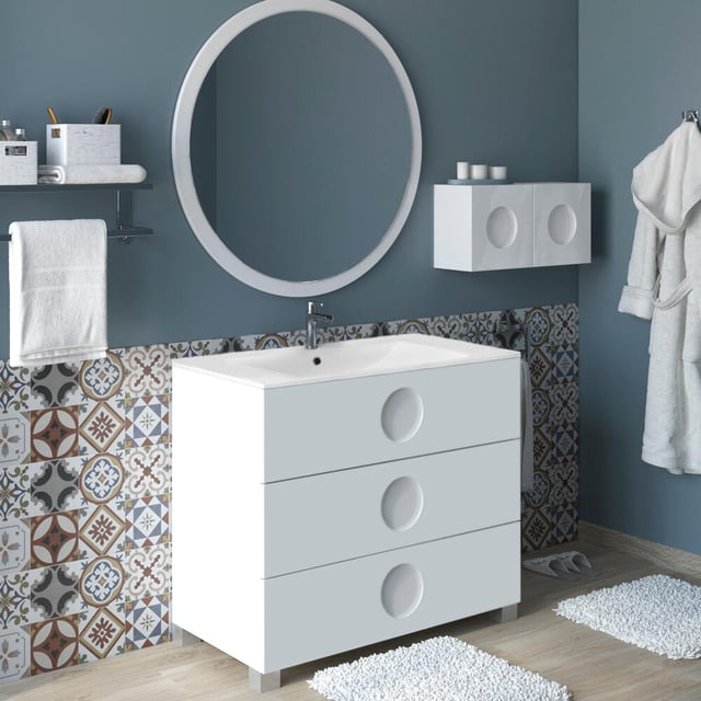 Mueble de baño con lavabo  Sphere blanco mate 100x45 cm