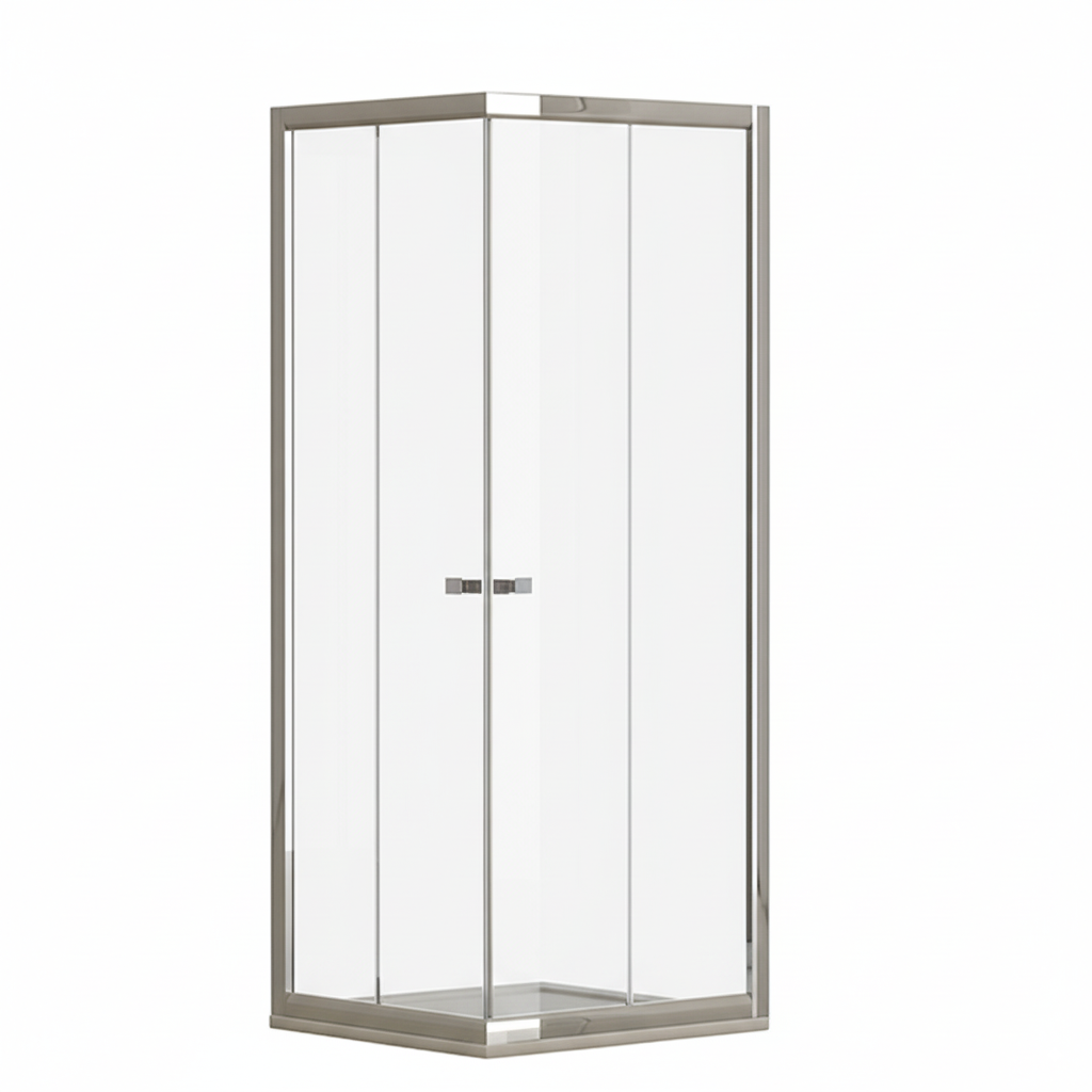 MAMPARA DE DUCHA RECTANGULAR CORREDERA CATANIA PRO 80X80CM CROMO - 3