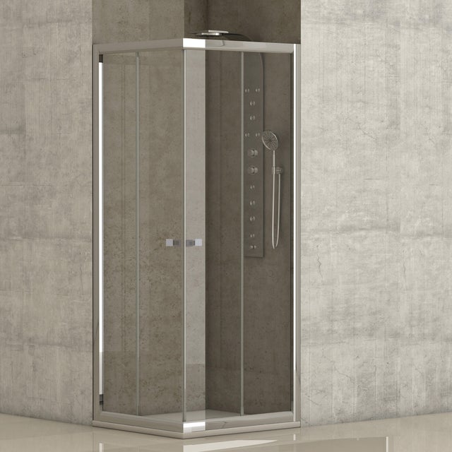MAMPARA DE DUCHA CUADRADA CORREDERA CATANIA PRO 70X70CM CROMO