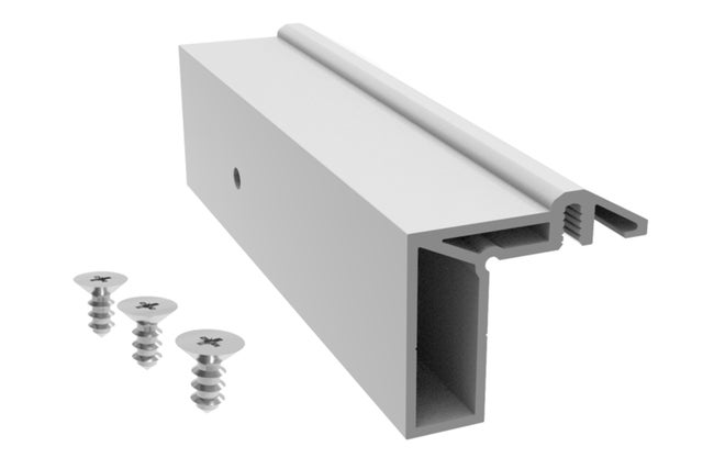 PERFIL SEPARADOR GUÍA CORREDERA STAR ALUMINO PLATA MATE 2M