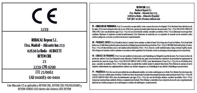 MORTERO ACRILICO BEYEM SATE 25 KG BLANCO - 2