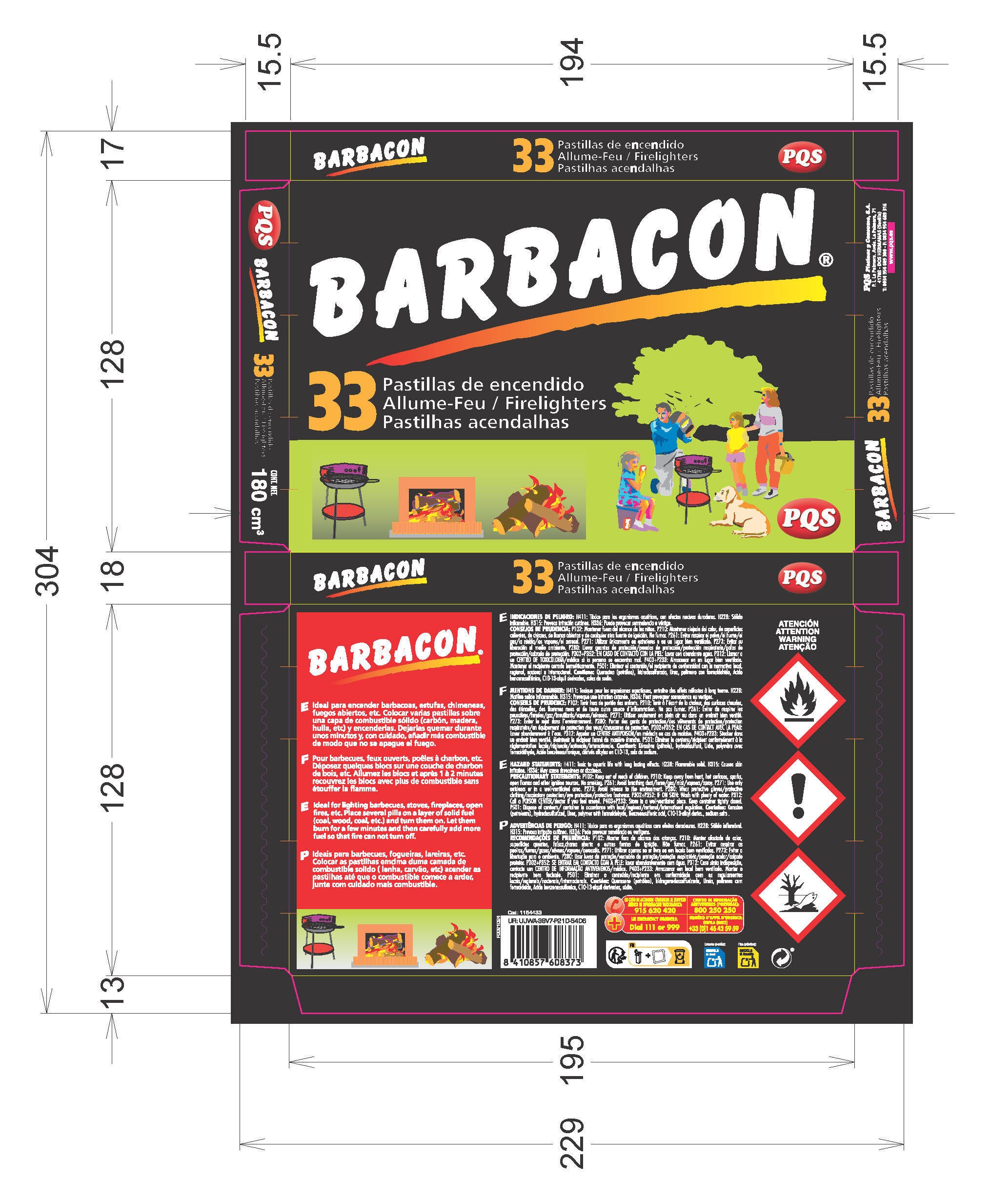 ENCIENDE FUEGOS BARBACON ECO 32 PASTILLAS - 2