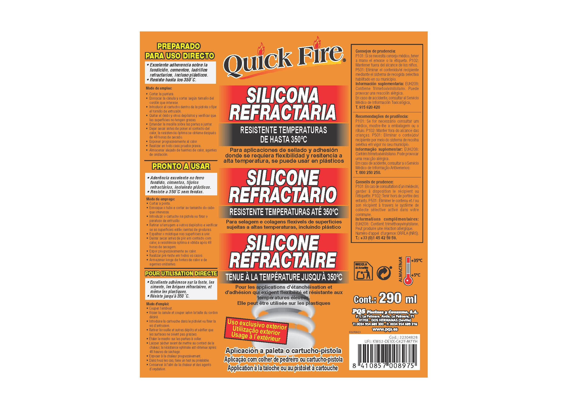 SILICONA REFRACTARIA 310ML - 2