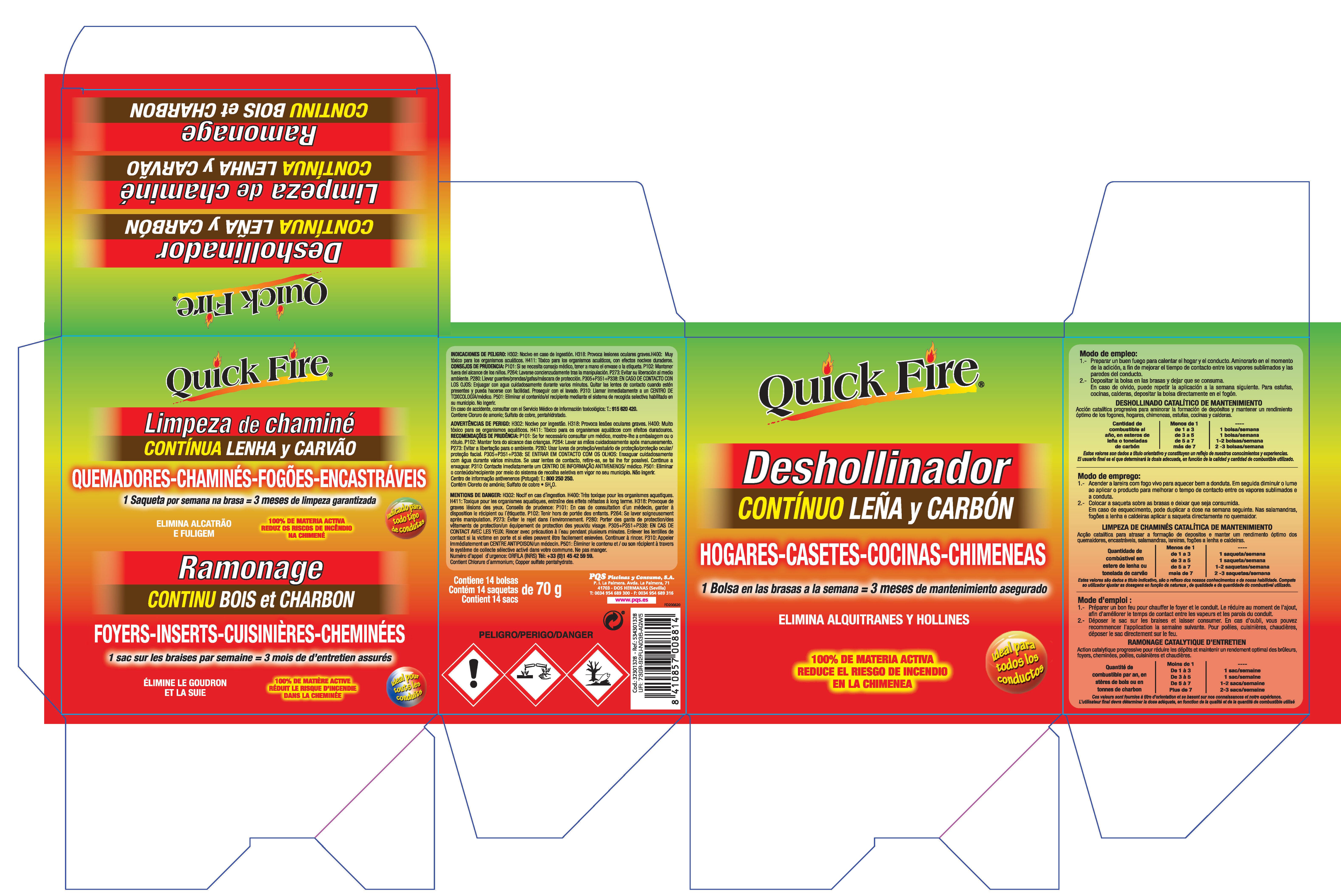 DESHOLLINADOR CONTINUO PARA MADERA Y CARBON 14 DOSIS DE 70 G - 3