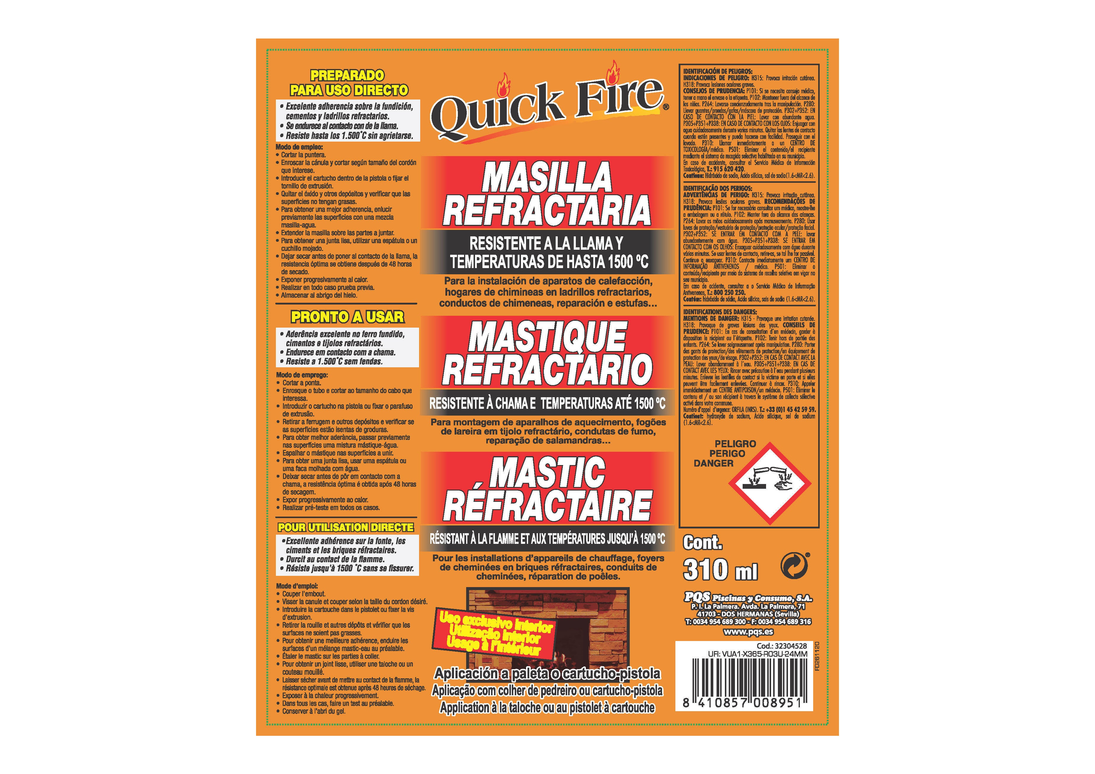 MASILLA REFRACTARIA 310ML - 2