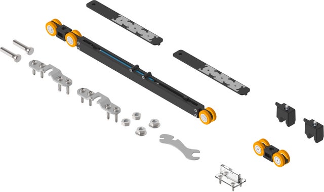 JUEGO ACCESORIOS PLETINA SOBREPONER PUERTA CORREDERA SF-P70 SOFTOP DOBLE