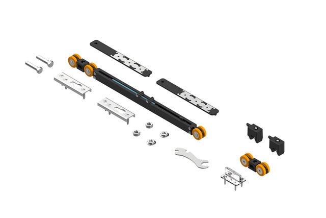 JUEGO ACCESORIOS PLETINA ENCASTRAR PUERTA CORREDERA SF-P70 SOFTOP DOBLE