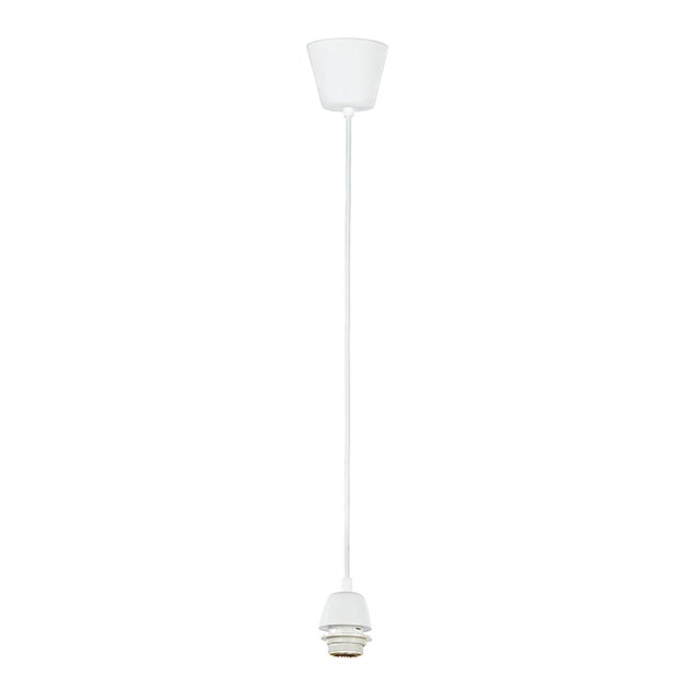 Pendel con cavo in pvc 25 cm, bianco, con portalampada E14
