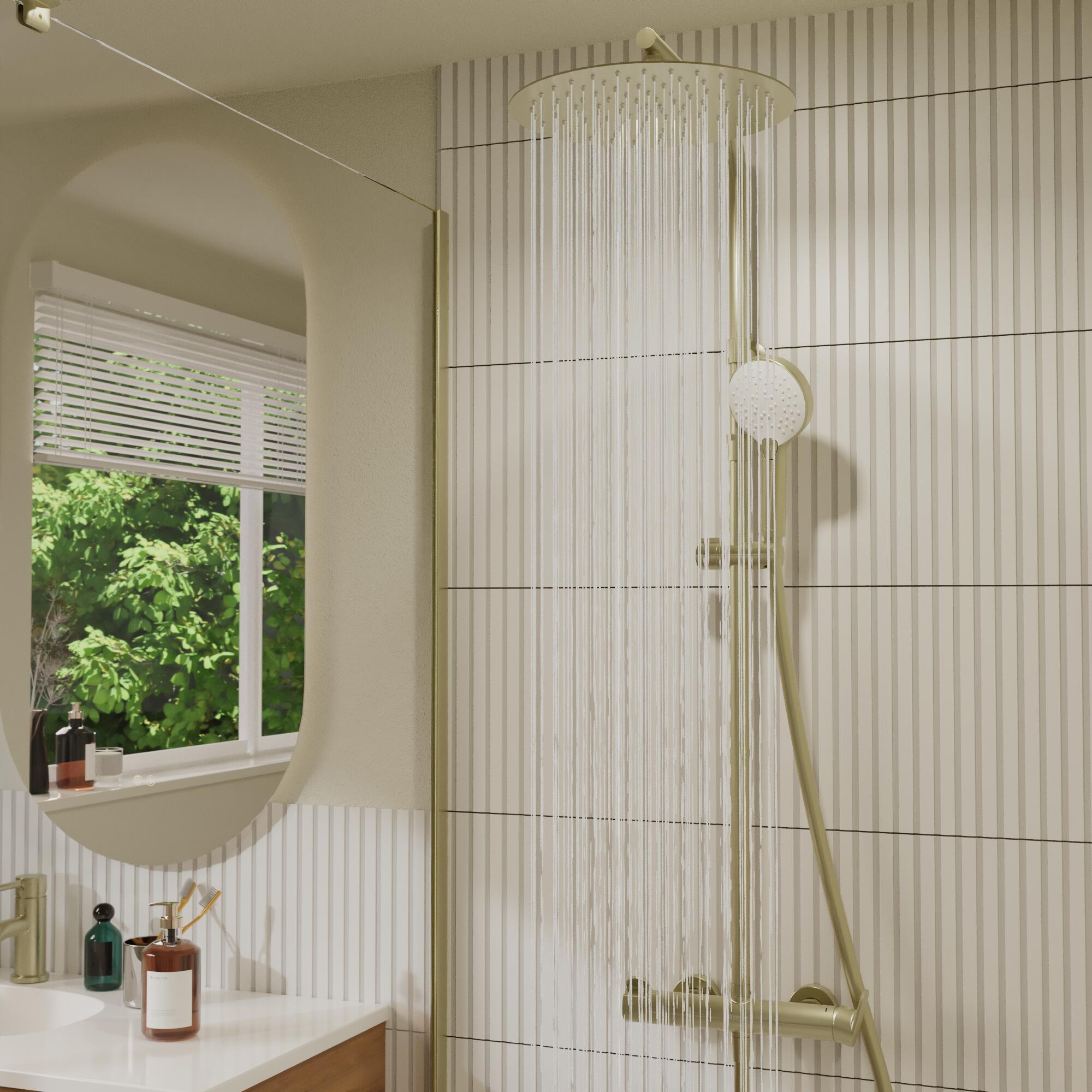 Columna de ducha monomando SENSEA Icone dorado cepillado - 2