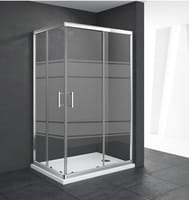 MAMPARA DE DUCHA RECTANGULAR CORREDERA LEXIE 70X120CM CROMO - 1