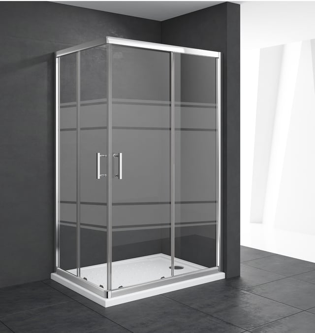 MAMPARA DE DUCHA CUADRADA CORREDERA LEXIE 70X90CM CROMO