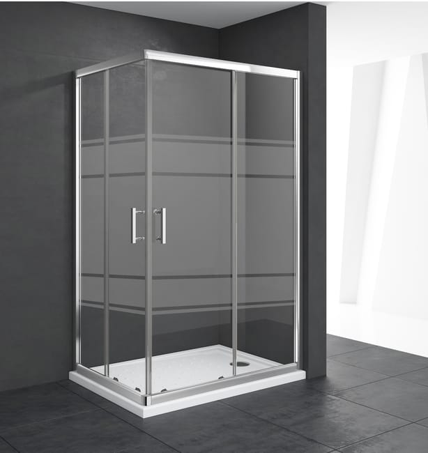 MAMPARA DE DUCHA RECTANGULAR CORREDERA LEXIE 70X120CM CROMO - 1