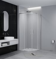 MAMPARA DE DUCHA CURVA TEKA INCA SLIM 80X80CM CROMO - 1