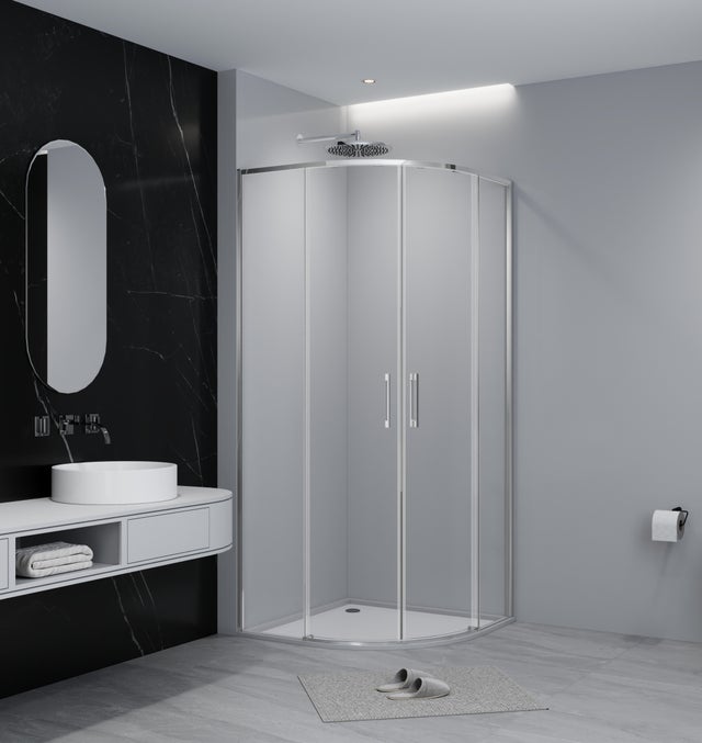 MAMPARA DE DUCHA CURVA TEKA INCA SLIM 90X90CM CROMO