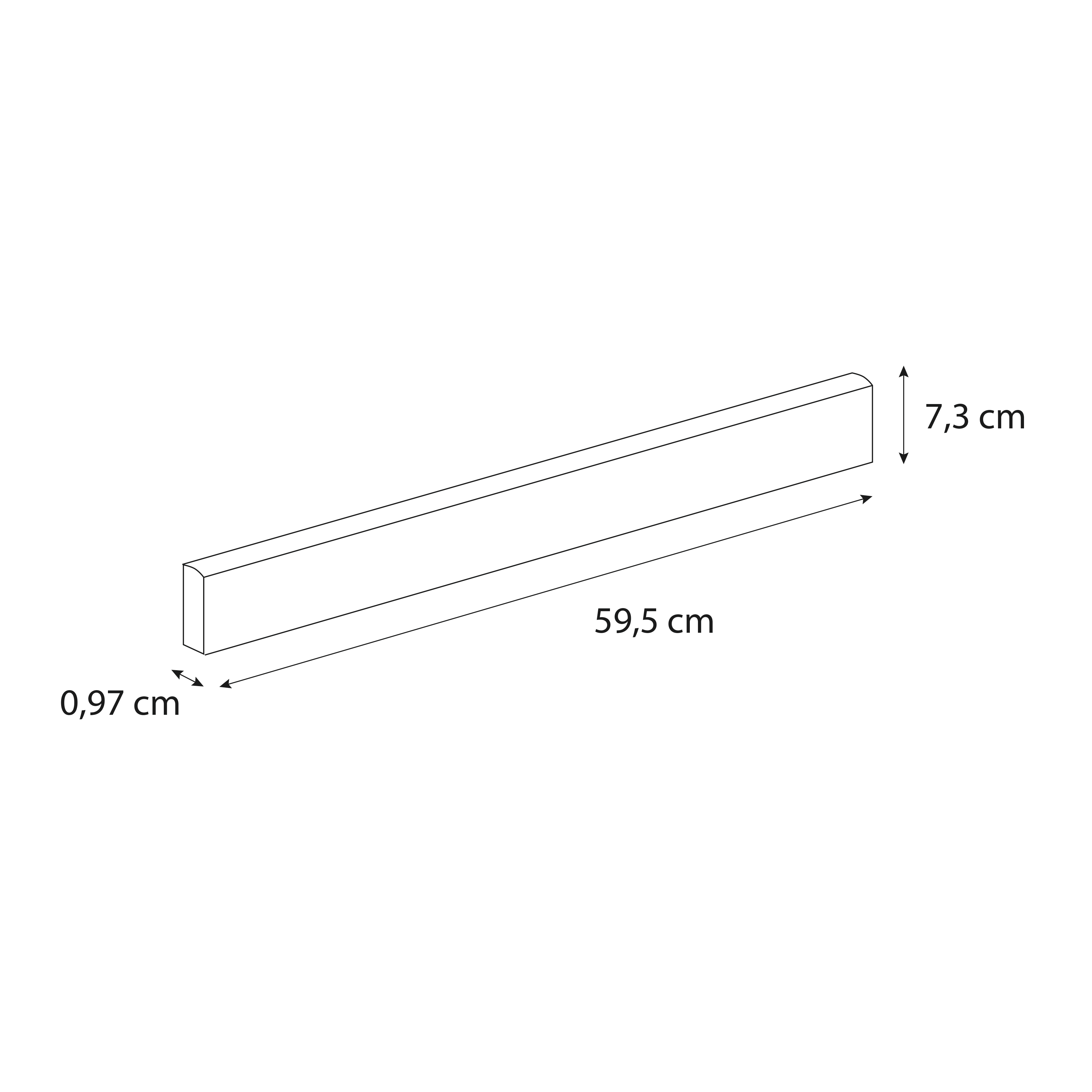 Lot de 2 plinthes olympia beige 8 x L. 59.5 cm, Ep.9.5 mm - 3