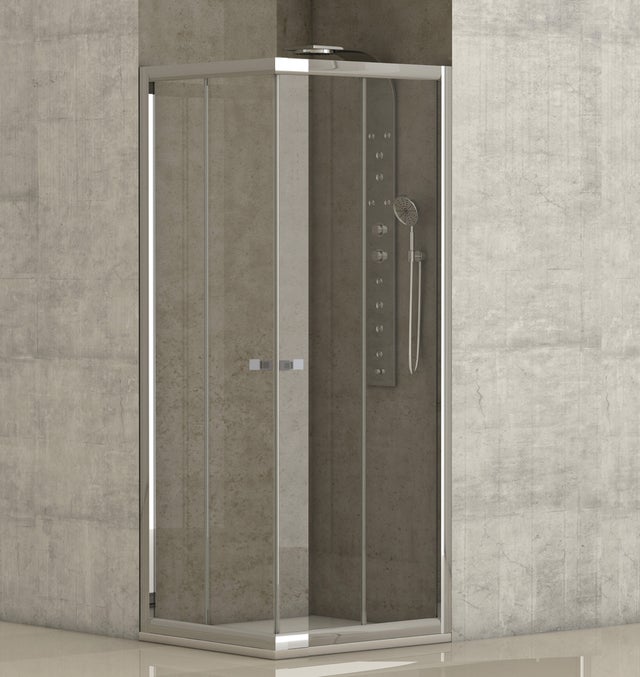 MAMPARA DE DUCHA CUADRADA CORREDERA CATANIA PRO 70X70CM CROMO