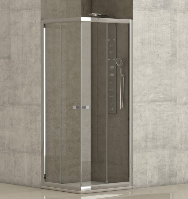 MAMPARA DE DUCHA RECTANGULAR CORREDERA CATANIA PRO 70X100CM CROMO - 1