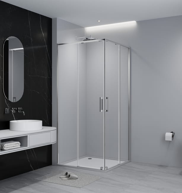 MAMPARA DE DUCHA CUADRADA TEKA INCA SLIM 80X80CM CROMO - 1