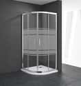 MAMPARA DE DUCHA CURVA CORREDERA LEXIE 80X80CM CROMO - 1