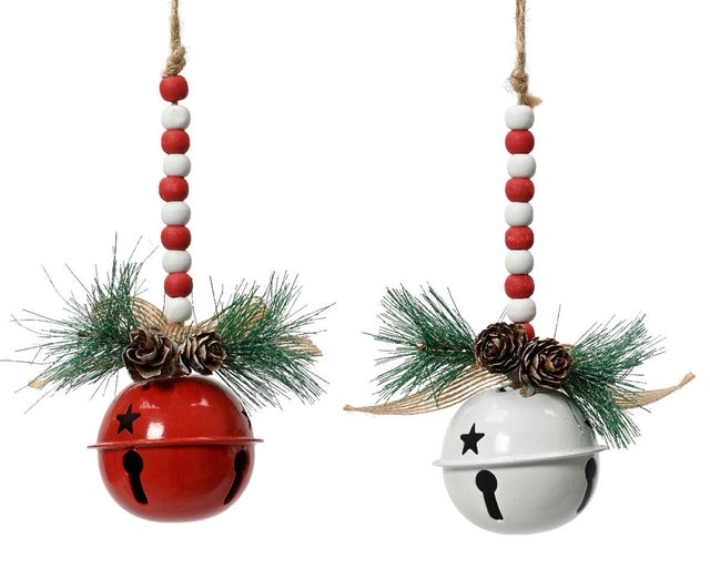 Enfeite guizo com laço rústico ⌀6.5 cm (cor sortida)