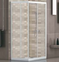 MAMPARA DE DUCHA CUADRADA CORREDERA SIENA 80X80CM BLANCO - 1