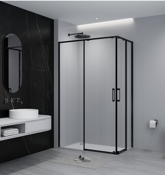 MAMPARA DE DUCHA RECTANGULAR TEKA INCA SLIM 80X120CM NEGRO