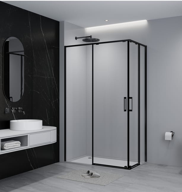 MAMPARA DE DUCHA RECTANGULAR TEKA INCA SLIM 80X120CM NEGRO - 1