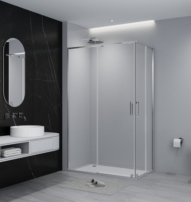 MAMPARA DE DUCHA RECTANGULAR TEKA INCA SLIM 80X120CM CROMO