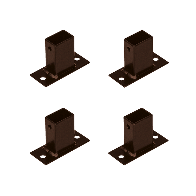 Mocowanie pionowe do paneli ogrodzeniowych brązowe 4 sztuki POLIMET