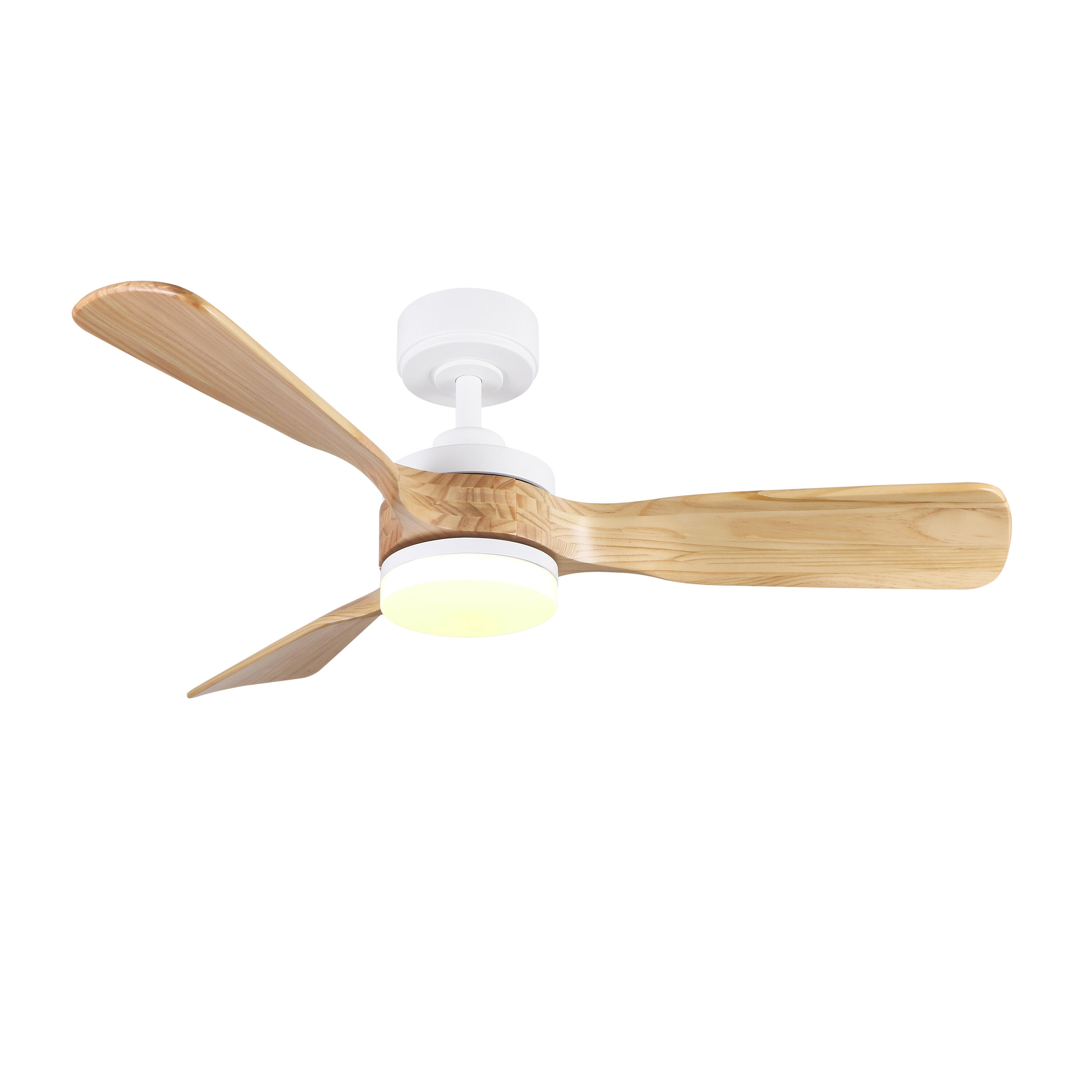 Ventilateur de plafond LED, Chris M, 112 cm, INSPIRE, blanc et bois - 8