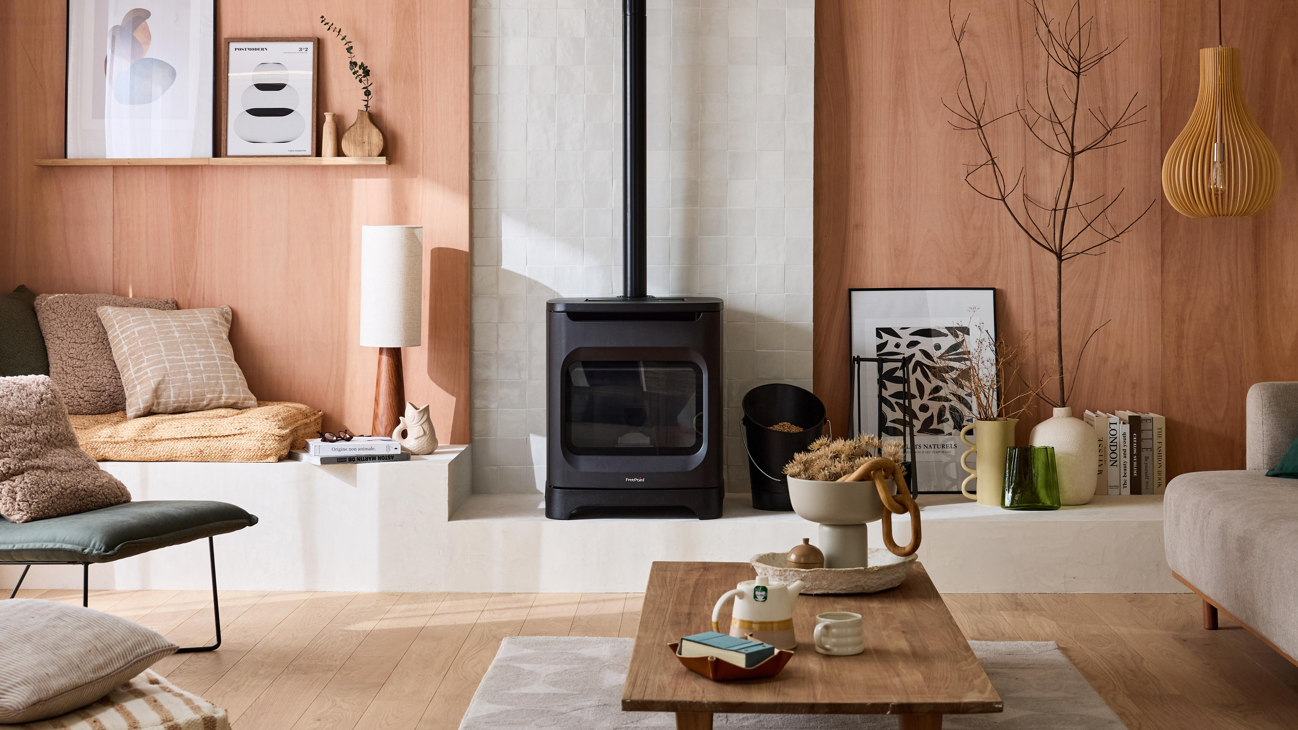 Poêle à granulés FREEPOINT 7023001 noir 6 kW - 6