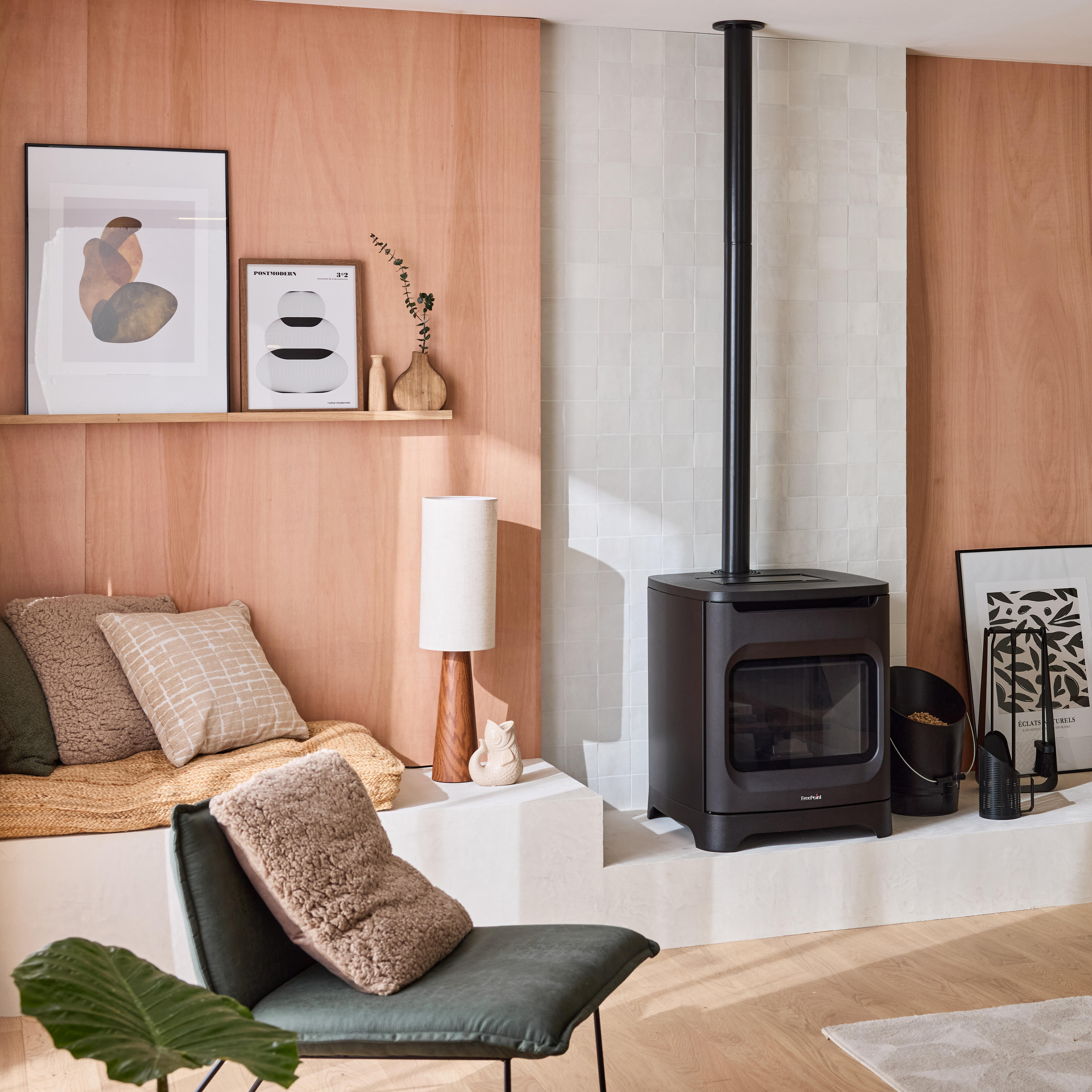 Poêle à granulés FREEPOINT 7023001 noir 6 kW - 2