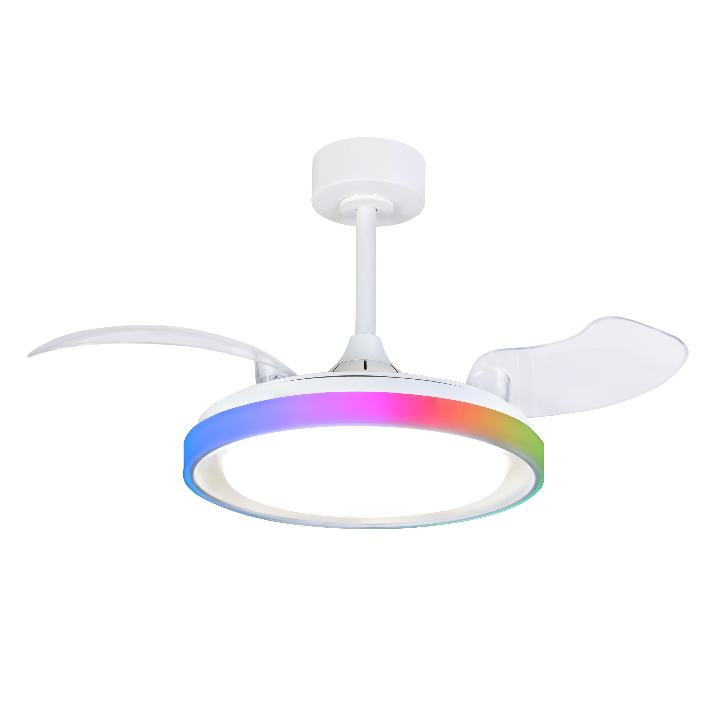 Lampowentylator Blossom z wysuwanymi łopatkami LED 3500 lm RGBW biały Inspire