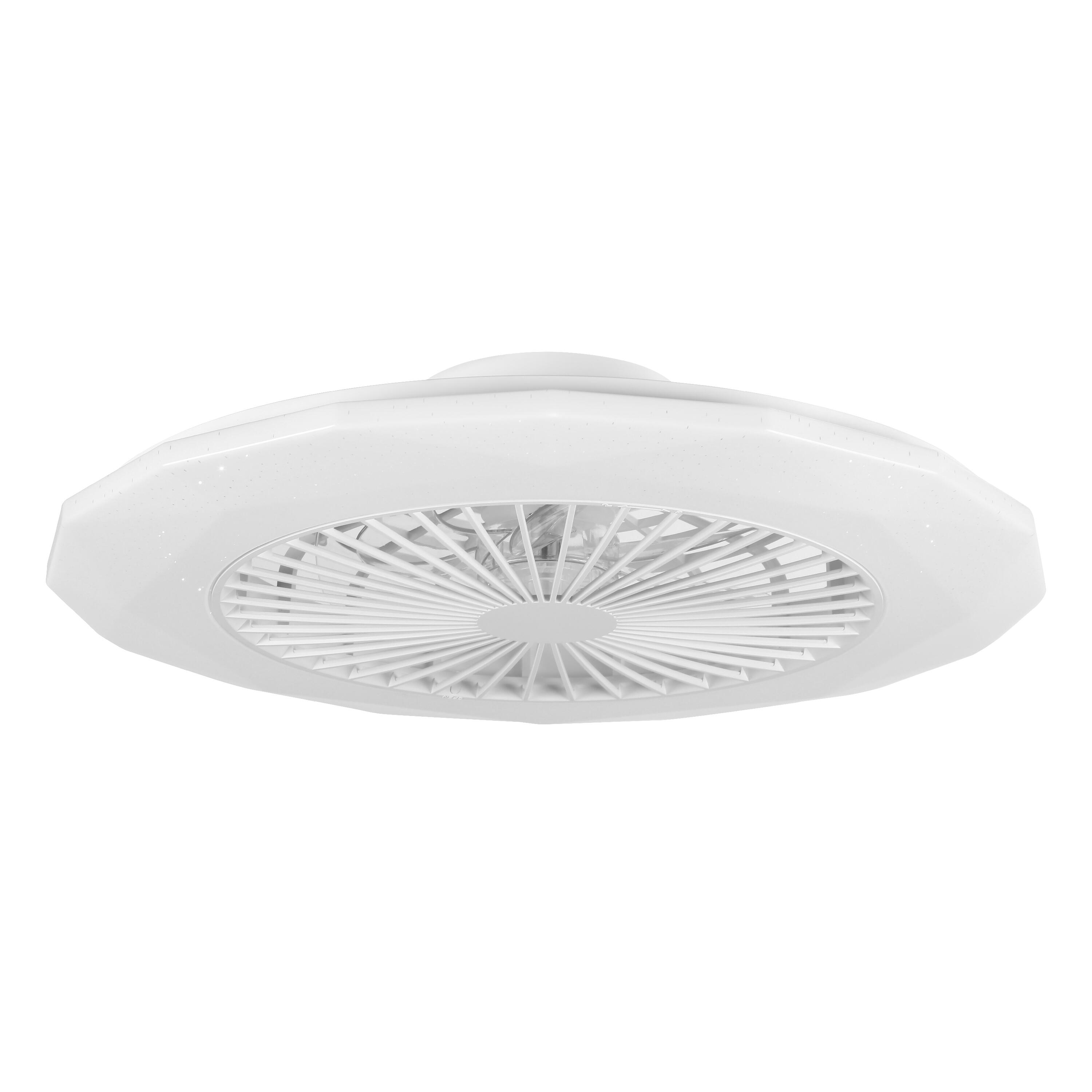 Lampowentylator Lilly LED 2700 lm barwa od ciepłej do zimnej 58 cm biały Inspire